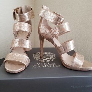 Vince Camuto Gold Leather Sandal